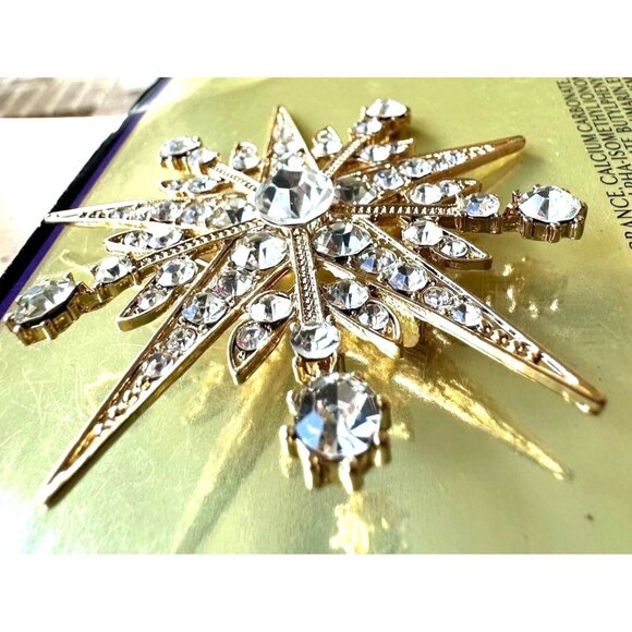 Starburst Brooch Pin Rhinestones New Celestial Jewelry Beach Ocean Chris… - Picture 10 of 12